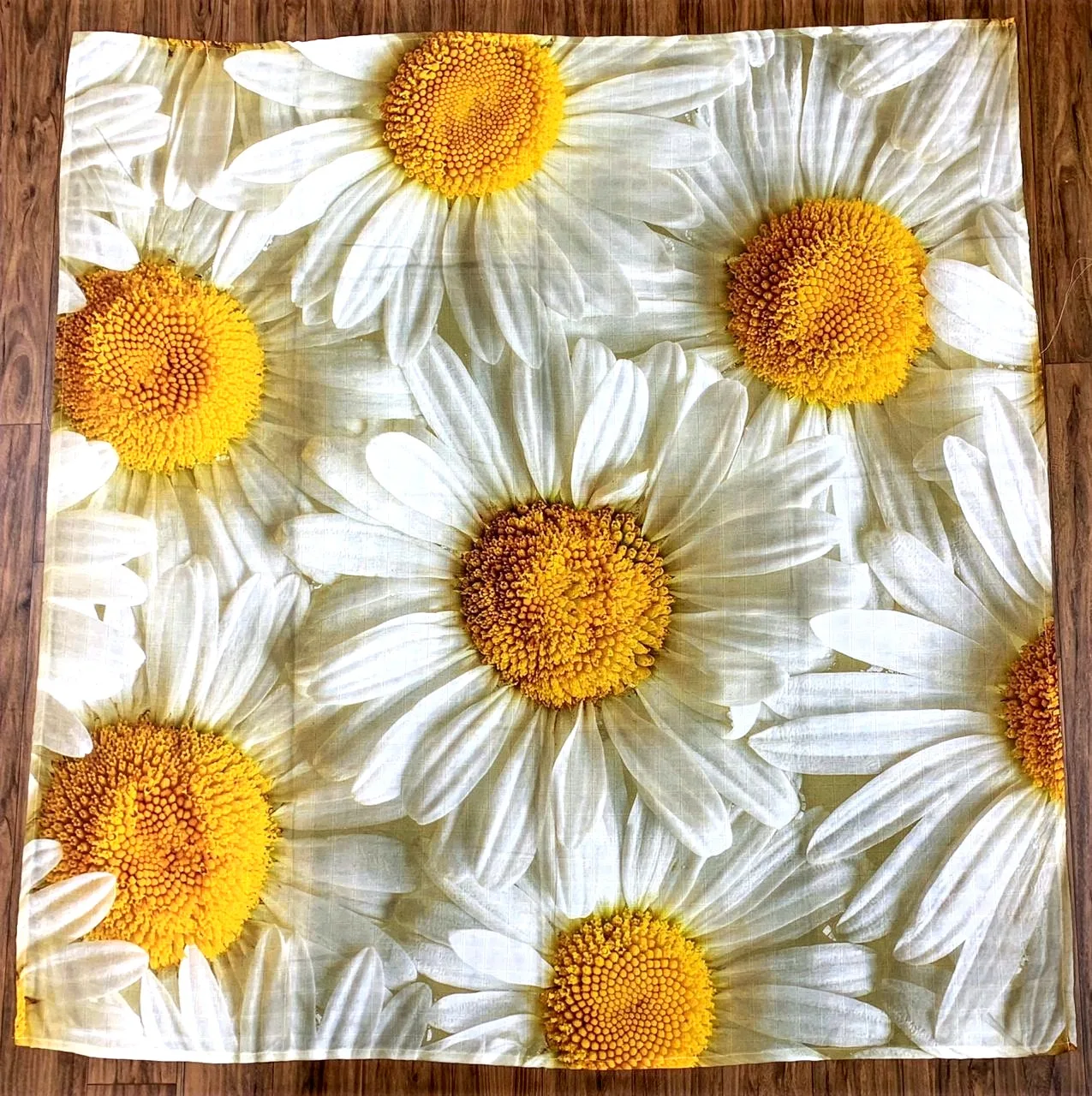 Organic cotton muslin swaddle with GOTS approved digital printing